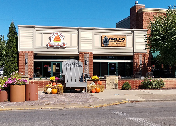Storefront for frozen yogurt shop